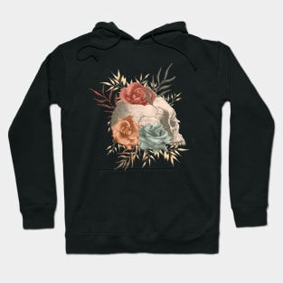 Floral Side View Skull Hoodie